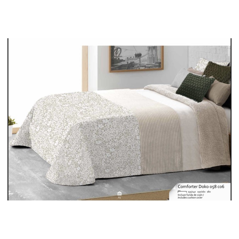 Edredón de Invierno en Color Blanco de Algodón de gran calidad y elegancia.  Color Blanco Tamaño Cama 150/160